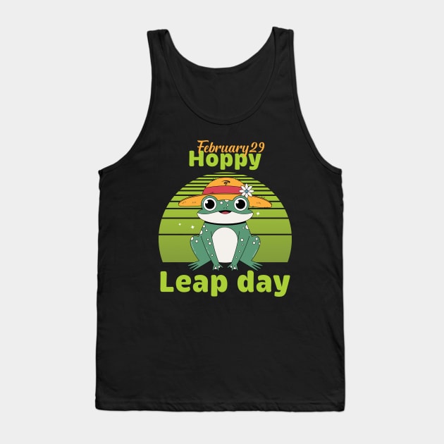 Funny Frog Lover Hoppy Leap Day February 29 Leap Year Tank Top by badCasperTess